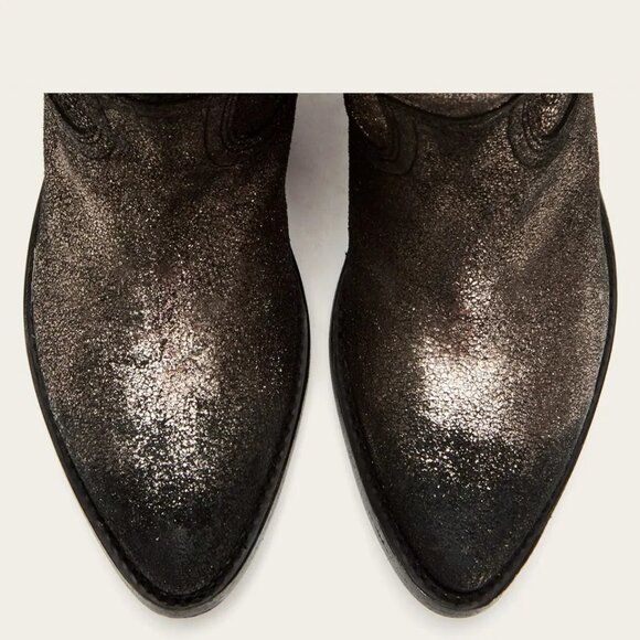 NEW FRYE Women's Billy Short Boot Gold Brushed Metallic - Picture 3 of 6